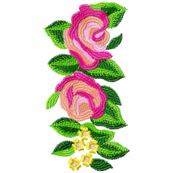 Flowers And Tree Embroidery Design 4